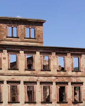 Ruins of a Castle in Europe, weathered over time.