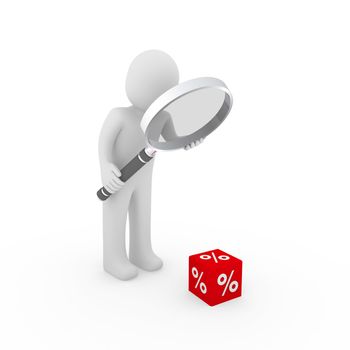 3d human man sale cube red loupe percent
