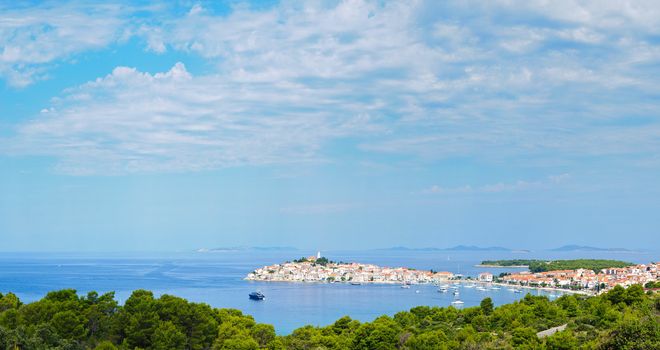 Panorama view of the Dalmatian coast from the city of Rovinj Croatia
