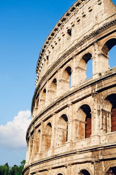 Colosseum, the world famous landmark in Rome, Italy