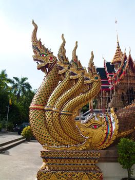 King of Nagas in Nang Sao Temple, Samut Sakhon, Thailand