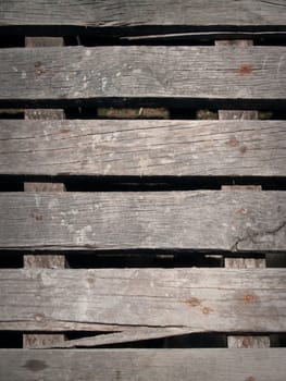 Old style wooden bridge and pattern texture