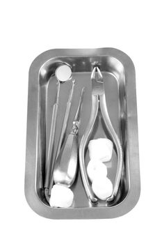 Dental Instruments, photo on the white background