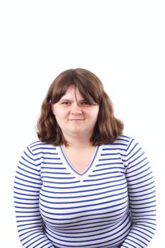 woman portrait photo on the white background