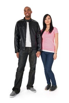 Interracial couple - African American guy with Asian girlfriend.