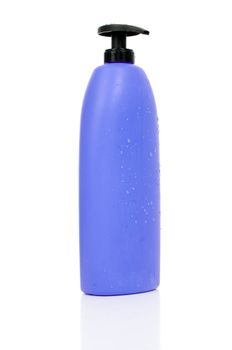 Purple shampoo bottle Isolated on white background