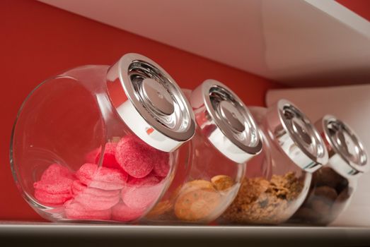 jars of sweets in the pantry