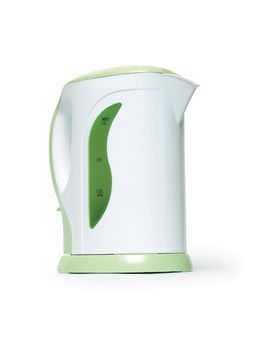 Modern electric kettle on white background. Isolated with clipping path