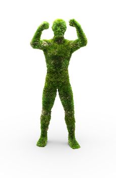 Herbal man made in 3D graphics