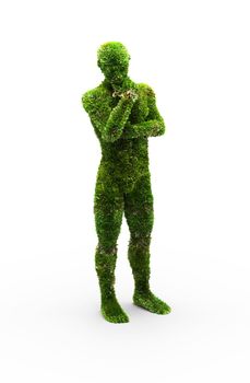 Herbal man made in 3D graphics