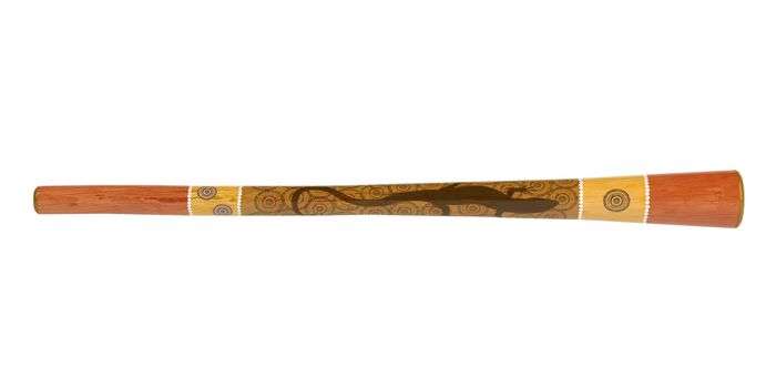 Didgeridoo or didjeridu, didge isolated on white background