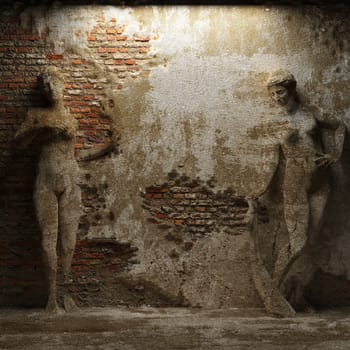 antique women sculptures made in 3D