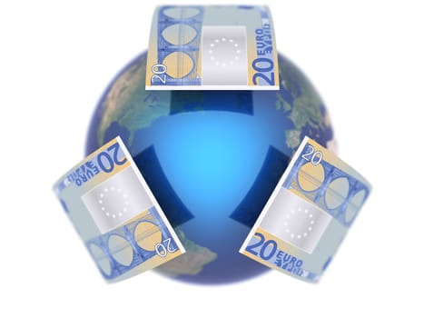Euro, covering the Earth