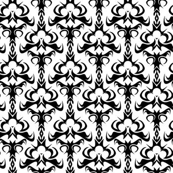 A seamless damask pattern or texture in vector format