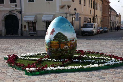 Giant Easter egg, Zagreb, Croatia