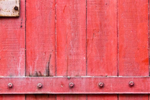 Vitage red wooden door