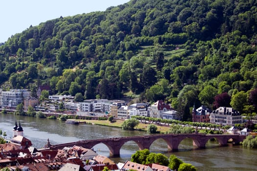 The medieval European city of Heidelberg in Southern Germany