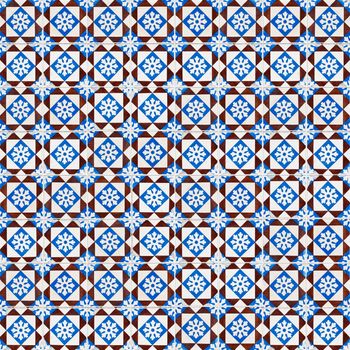 Seamless tile pattern of ancient ceramic tiles.