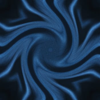 Abstract twirl blue color created from cloth texture