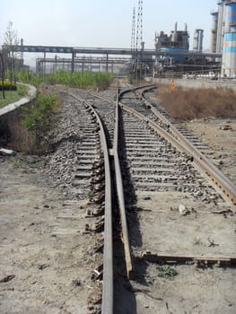 the railway to the heavy industry area