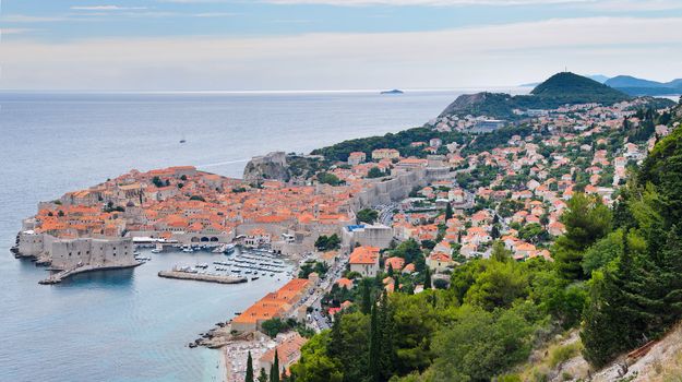 Panorama the old city of Dubrovnik in Croatia