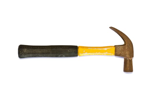 Hammer on the white background