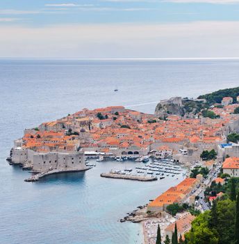 Panorama the old city of Dubrovnik in Croatia
