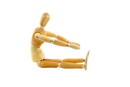 A Manikin doing a sit up