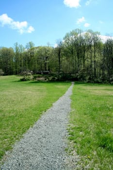 A Path through a green field