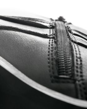 Black Men's leather shoes on a white background