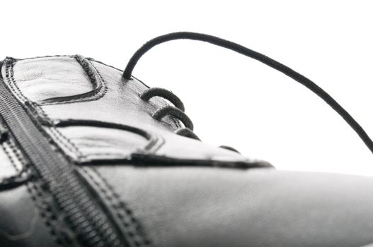 Black Men's leather shoes on a white background