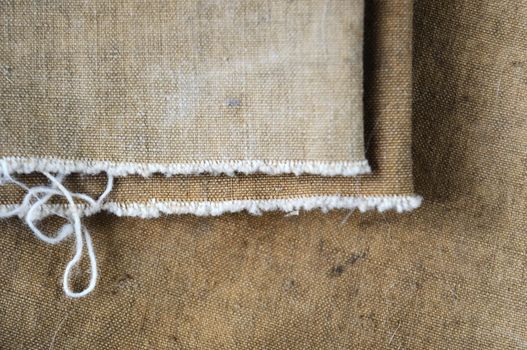 canvas, rough fabric khaki fabric as a background.