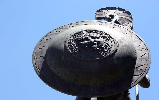 Great monument of Achilles on main garden of Achilleon palace on Corfu, Greece