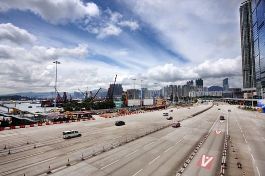 Modern urban landscape  in hong kong.