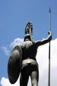 Great monument of Achilles on main garden of Achilleon palace on Corfu, Greece