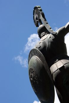 Great monument of Achilles on main garden of Achilleon palace on Corfu, Greece