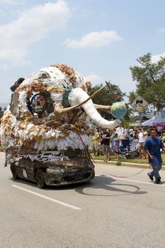 Orange Show's biggest outreach program, a vehicle for the message that art is an integral part of everyone's everyday life.