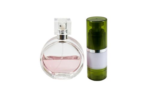 Perfume bottle, isolated on white background.