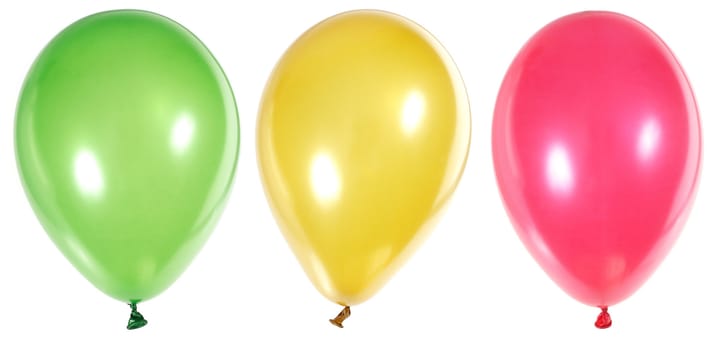 Inflatable balloons photo on the white background