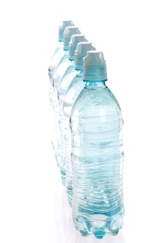 Bottled water isolated over a white background