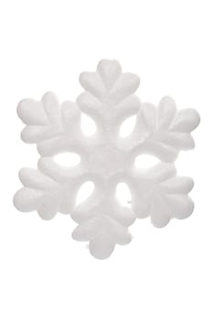 Snow Flake ornament photo on the white background