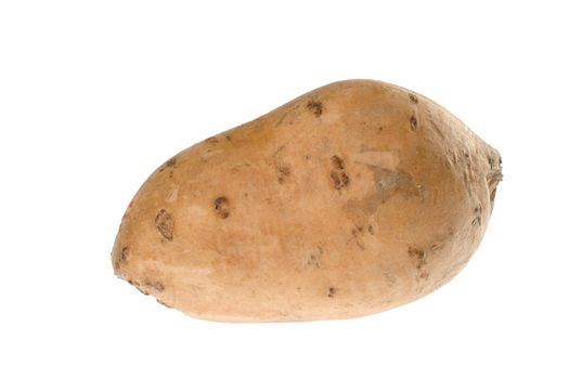 Sweet potato (lat. Ipomoea batatas) isolated on white
