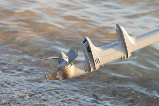 close up of outdoor propellor and shaft