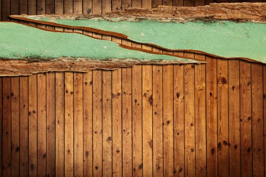 Old grung column Wood Texture and wooden sign with copy space for your background