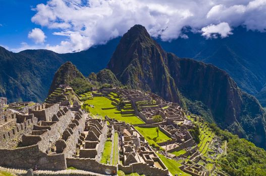 View of the archeological site of Machu Pichu