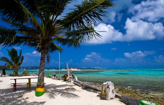 Tropical beach on the Caribbean island of San Andres , Colombia