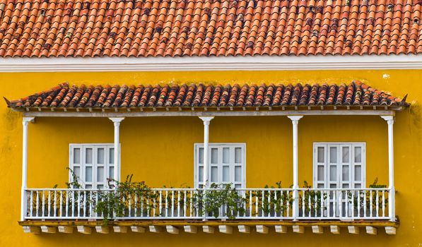 The architecture of  "Cartagena de indias" Colombia 