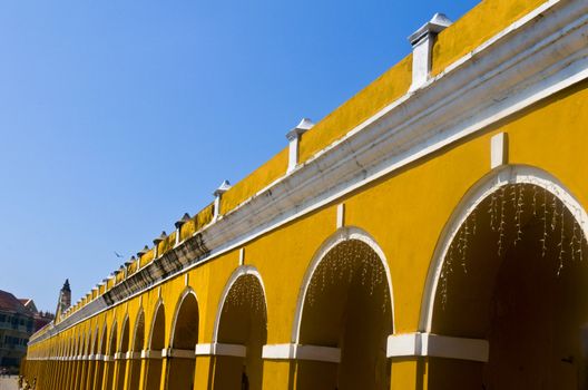 The architecture of  "Cartagena de indias" Colombia 