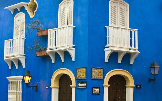 The architecture of  "Cartagena de indias" Colombia 