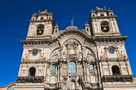 The cathadral in "Plaza de armas" in the center of Cusco Peru